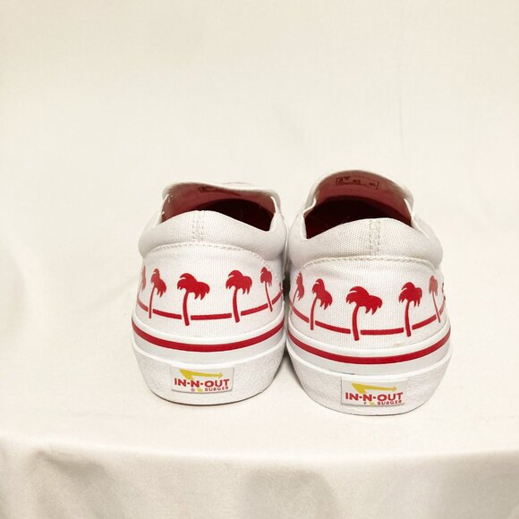 In-N-Out Burger White Drink Cup Slip-On Shoes White & Red Men's Size 8 - Picture 3 of 10